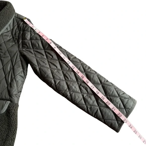 LOFT Quilted Sherpa Funnel Neck Jacket | Cozy Chic Neutral | MP - Picture 10 of 13